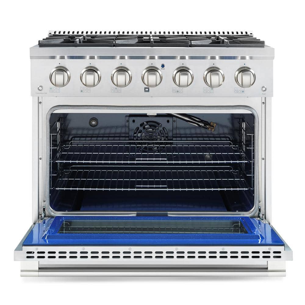 Cosmo 36" Stainless Steel Gas Range with 6 Burners