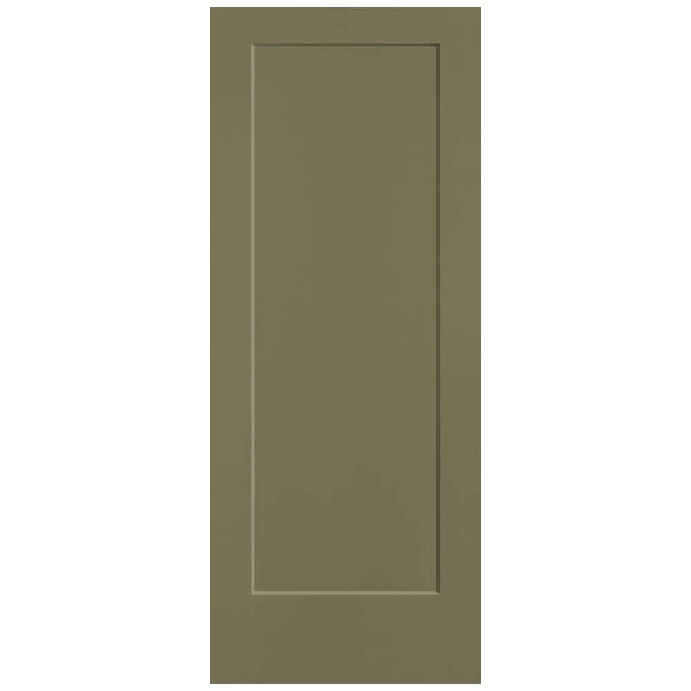 32 in. x 80 in. 1-Panel Lincoln Park Single Bore Hollow Core Truly Olive Molded Composite Interior Door Slab