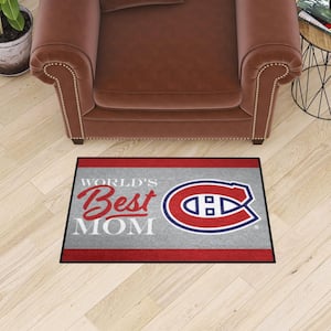 Montreal Canadiens Red World's Best Mom 19 in. x 30 in. Starter Mat Accent Rug
