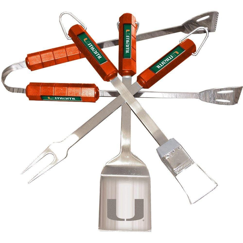 NCAA Miami Hurricanes 4-Piece Grill Tool Set