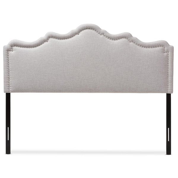 Baxton Studio Nadeen Greyish Beige Fabric Upholstered King Size Headboard