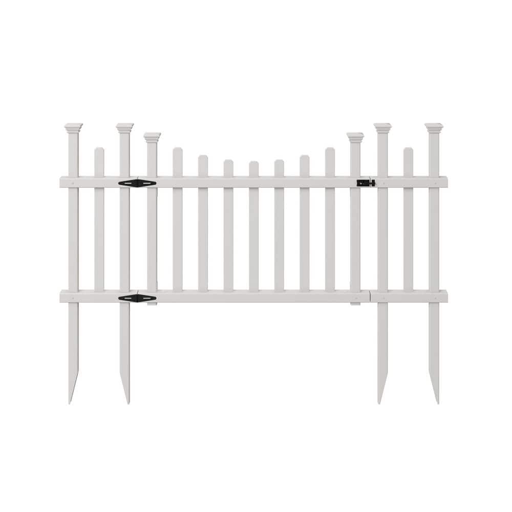Madison White Vinyl 2.5-ft x 5-ft Garden Gate with Wings