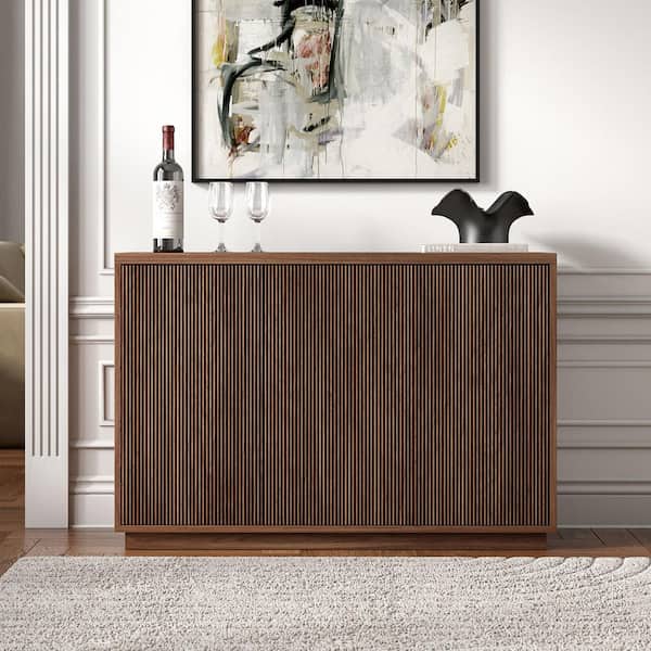 Alston Satin Walnut MDF 47.5 in. Buffet Table
