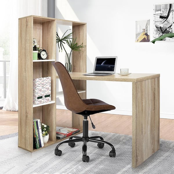 oak coloured computer desk