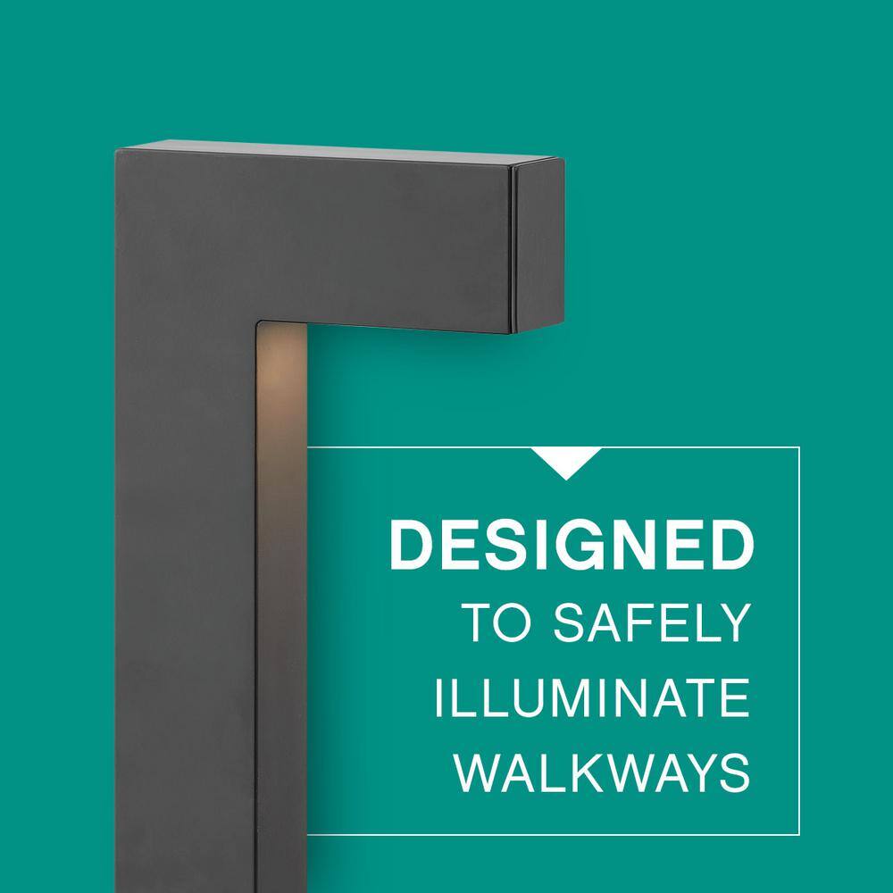 Satin Black Aluminum LED Pathway Light with Etched Lens