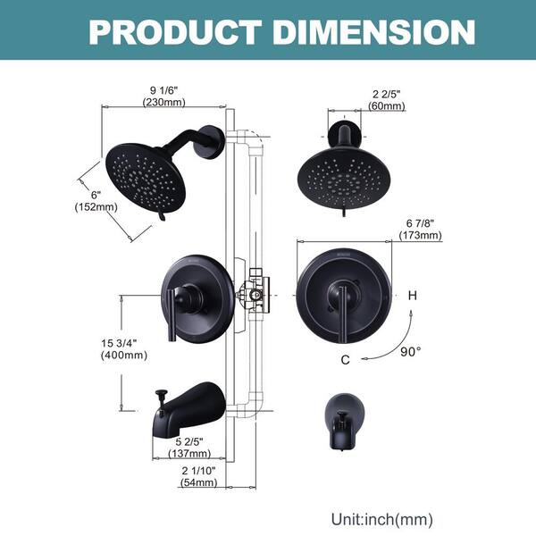 6-7/8 in. Brass 1-Spray Patterns Wall Mount Shower Head in Brushed Nickel 6-7/8 in. Brass 1-Spray Patterns Wall Mount Shower Head in Brushed Nickel