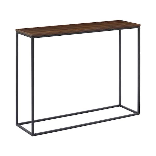 Welwick Designs 42 In Dark Walnut Black Standard Rectangle Composite Console Table Hd8527 Welwick Designs 42 In Dark Walnut, 42 Inch High Sofa Table