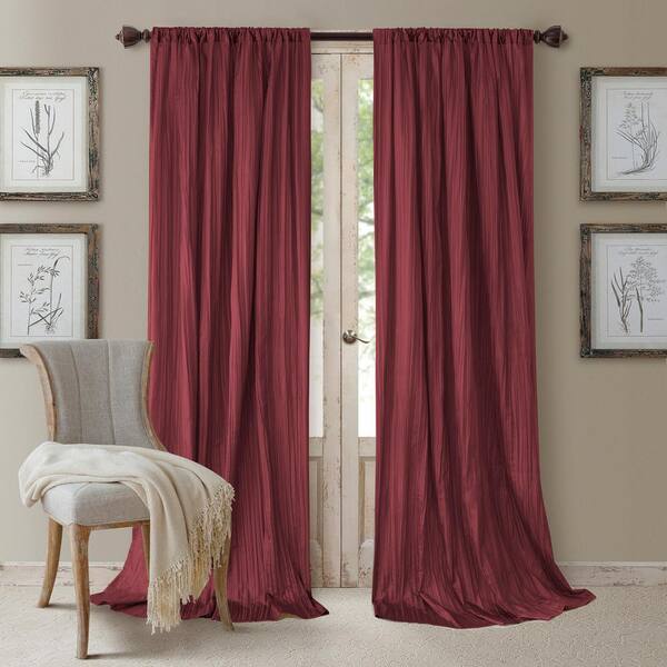 Elrene Athena Faux Silk Window Curtain, Silk Scarf Curtains
