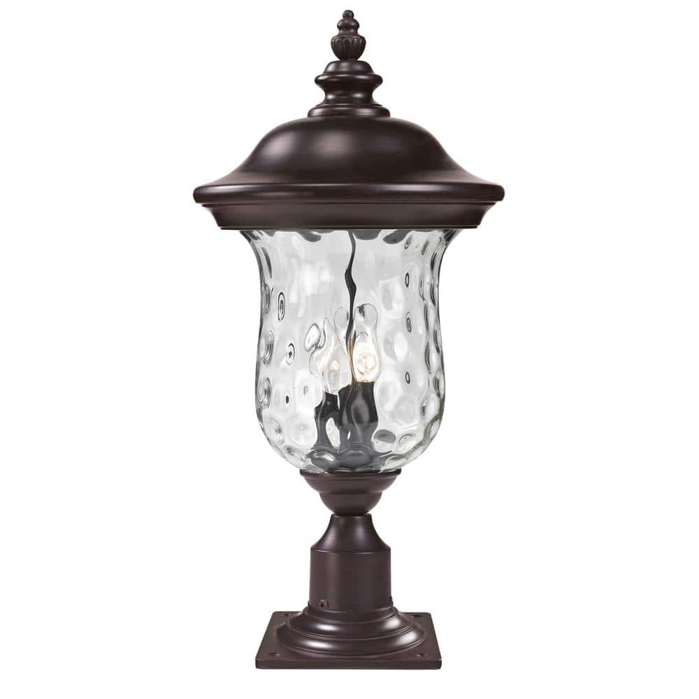 Armstrong 25.5 in 3 Light Bronze Aluminum Hardwired Outdoor Weather Resista