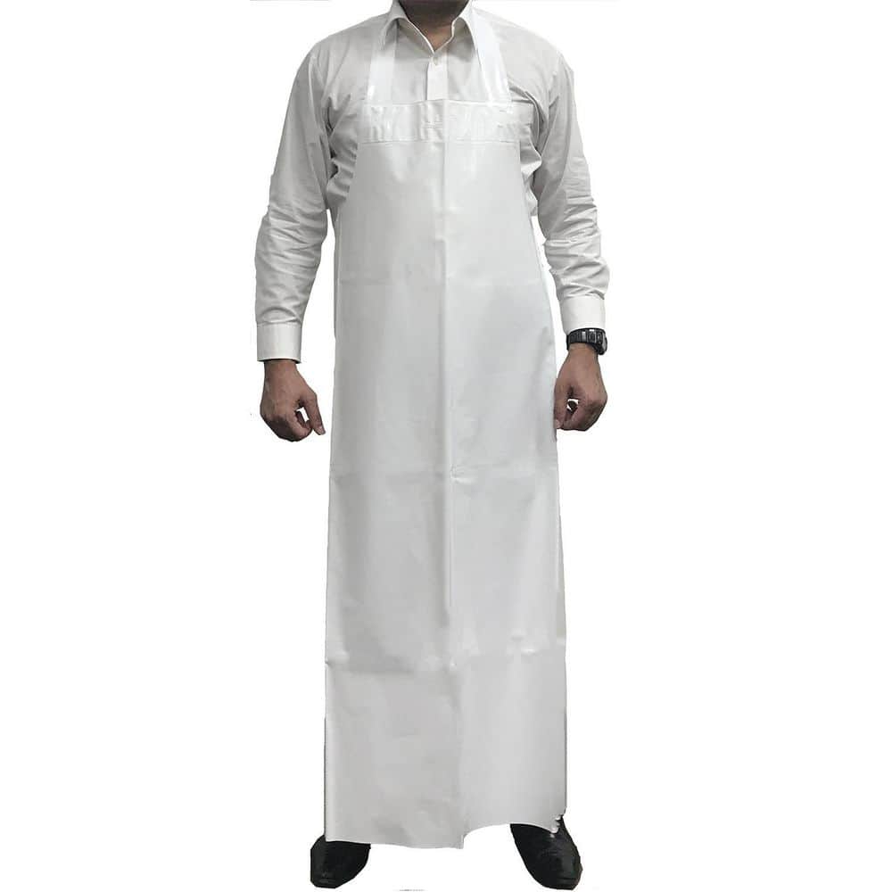 White, 35X47 In. 7.8 Mil Reusable Heavy Duty TPU Bib Thick Apron, Waterproof & Oil Resistant, Smooth Finish (1-Pack) price history on PriceWatchPro
