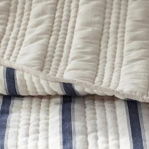 Legends Hotel Durham Stripe Linen Geometric Cotton Quilt