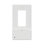 Classic Decor 1 Gang Decor Plastic Wall Plate with nightlight and USB Outlets - White