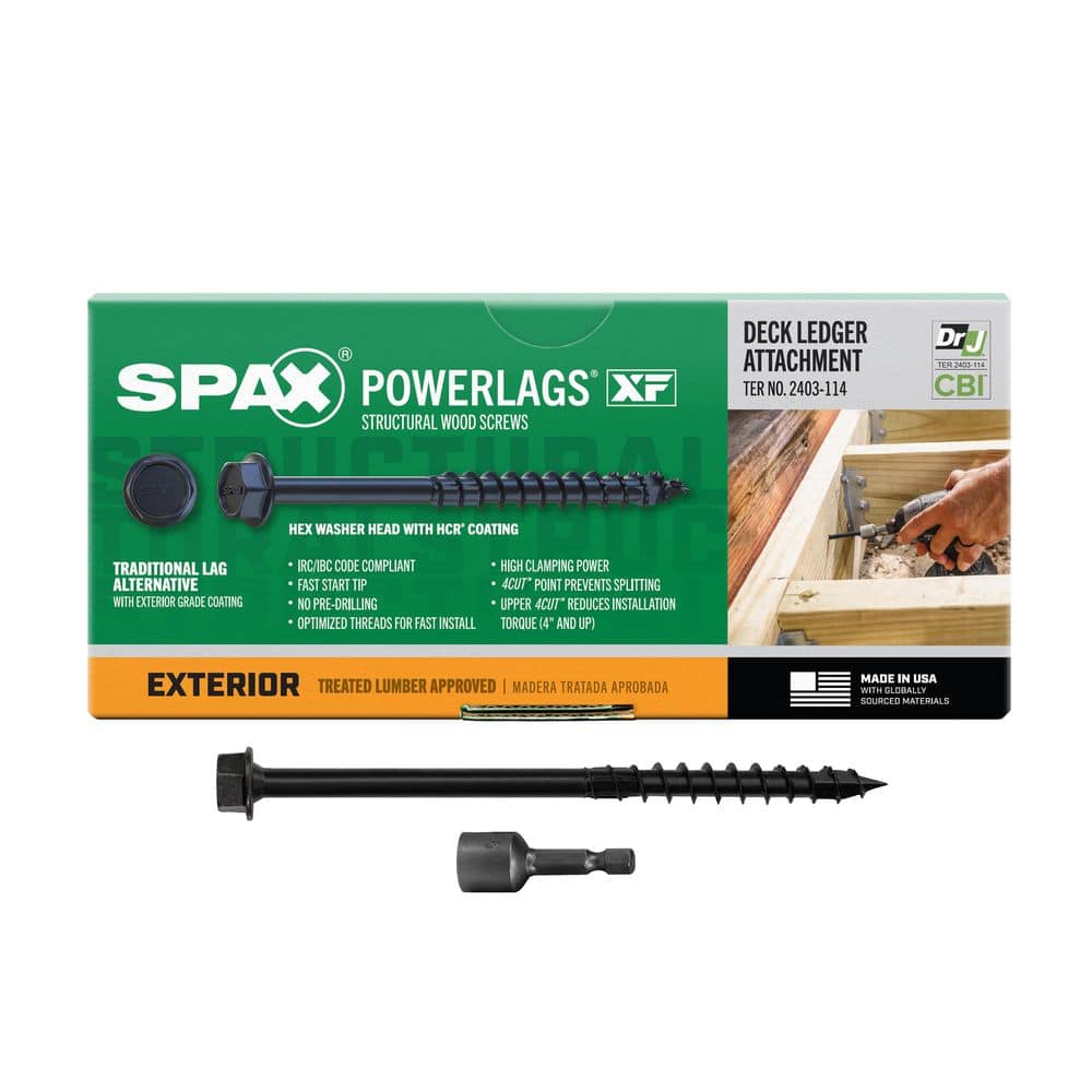 Reviews for SPAX 5/16 in. x 5 in. Black Powerlags XF Exterior 7/16