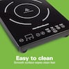 Hamilton Beach Single Induction Cooktop, 1800 watt, Heats 40% faster,  Versatile Pan Size (4-10), Black, 34104 