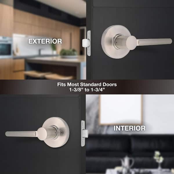 Defiant Tonebridge Satin Nickel Hall/Closet Door Handle with Round