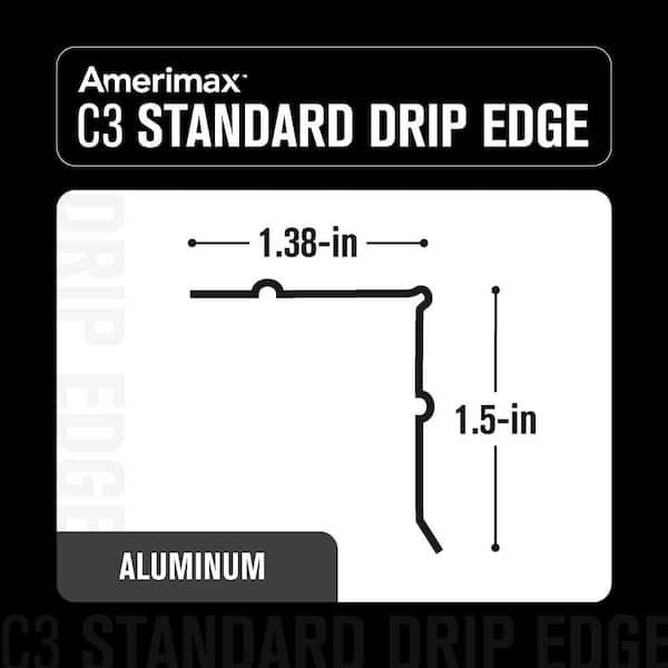Amerimax Home Products C3 x 10 ft. Mill Finish Aluminum Drip Edge