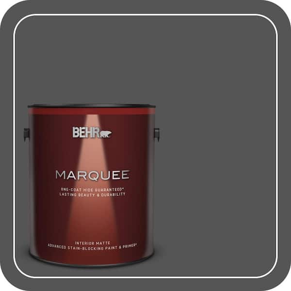 BEHR MARQUEE 1 gal. #PPU25-01 Carbon Copy Matte Interior Paint & Primer