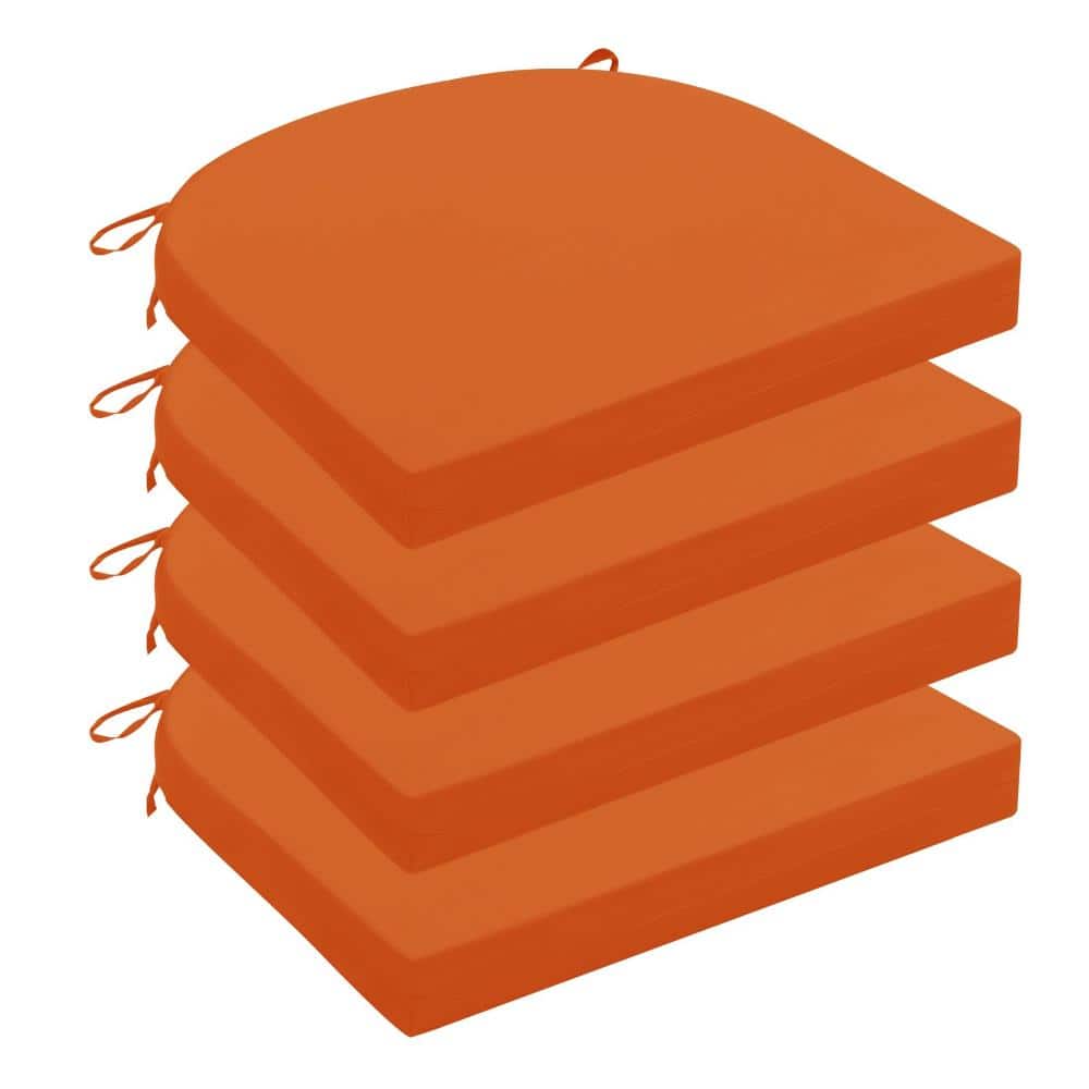 17 in. x 16 in. Outdoor Chair Cushions Water-Resistant Orange 4-Pack price history on PriceWatchPro