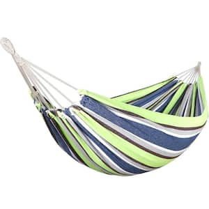 9 ft. Portable Fabric Hammock with Tree Straps and Travel Bag for Travel, Camping, Outdoor Activity in Multi-Colored