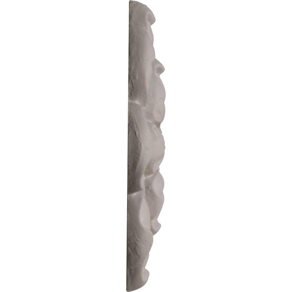 5-Inch Gray Primed Round Rosette Crown Molding