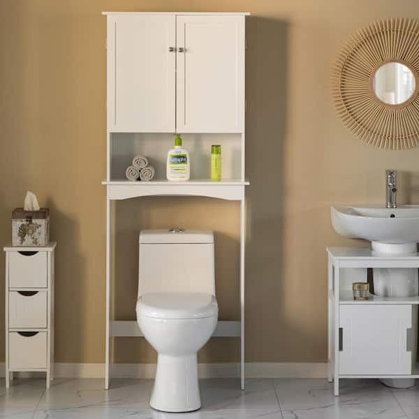 Viewmoi Small Bathroom Storage Cabinet for Small Spaces, Can Store Paper Towels, Toiletries Female Hygiene Products, Over Toilet Storage Cabinet for