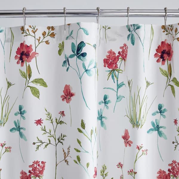 Cotton Wildflower Wrinkle Free, Wildflower Shower Curtain