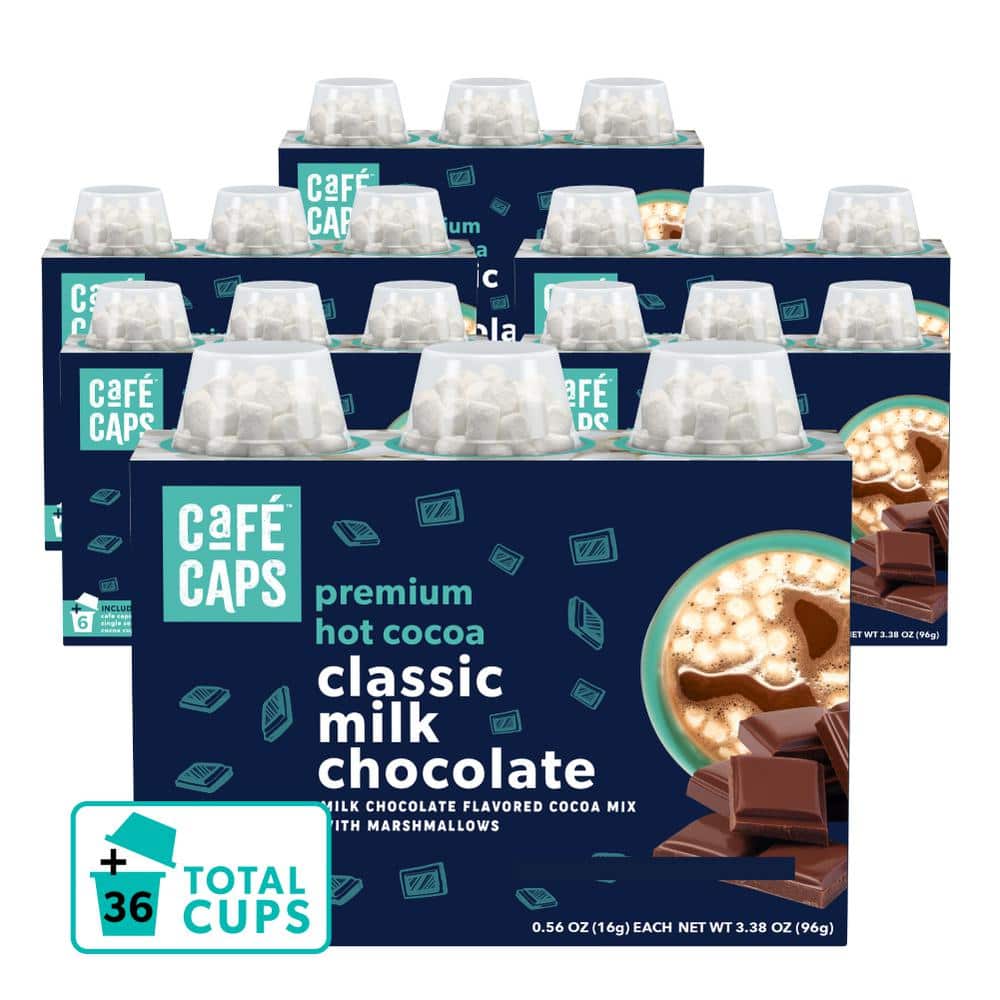 CAFE CAPS Milk Chocolate Hot Cocoa with Marshmallow Inclusions Single