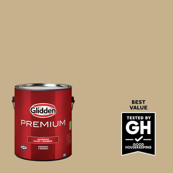 Glidden Premium 1 gal. PPG1103-4 Earthy Cane Eggshell Interior Paint