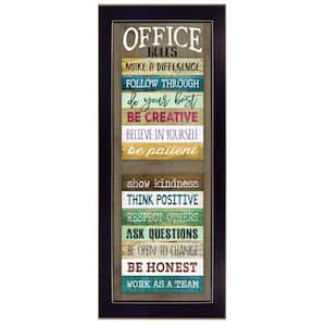Office Rules by Unknown 1 Piece Framed Graphic Print Typography Art Print 20 in. x 8 in. .