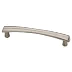 Notched 4 in. (102 mm) Satin Nickel Cabinet Drawer Bar Pull