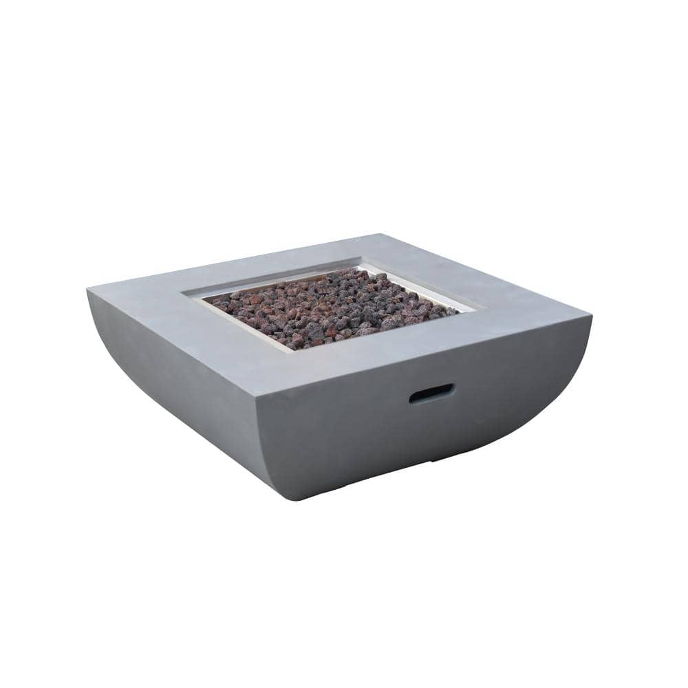 Gray 37" Free-Standing Gas Fire Pit Table