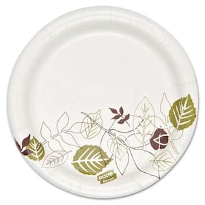 Pathways 5.88 in. Green/Burgundy Soak Proof Shield Heavyweight Disposable Paper Plates (1000 Per Case)
