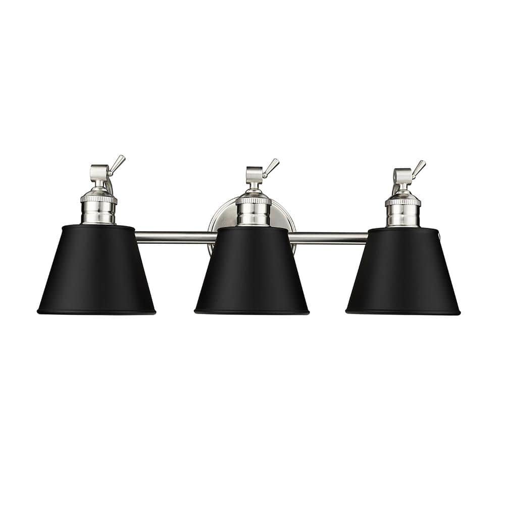 Millennium Lighting Layne 23.32 in. 3-Light Brushed Nickel Vanity Light ...