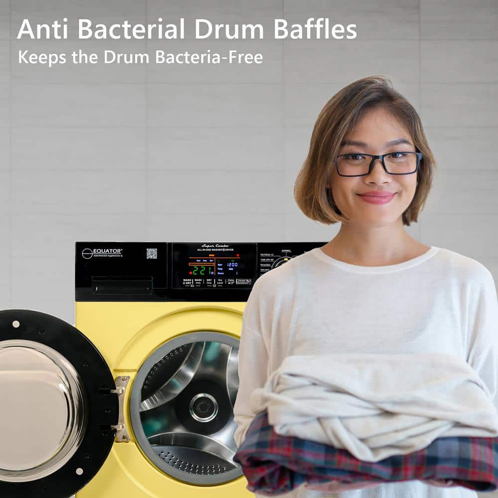 Equator Yellow and Black Smart Electric Washer Dryer Combo
