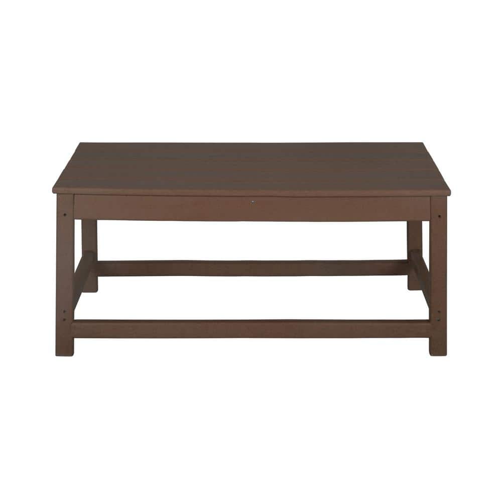 Dark Brown HDPE 4-Piece Outdoor Adirondack Seating Set