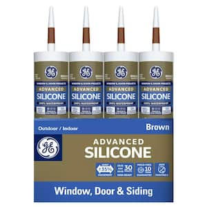 Supreme Silicone Caulk 10.1 oz Window and Door Sealant Brown (12-pack)