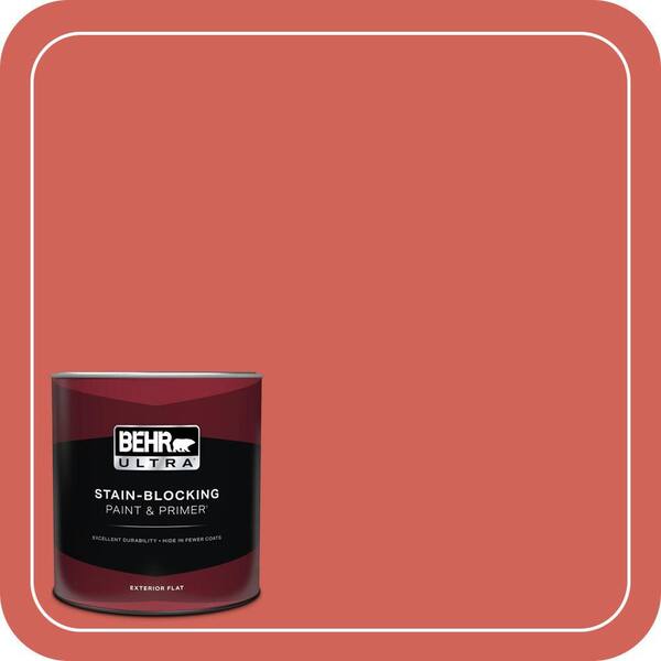 BEHR ULTRA 1 qt. Home Decorators Collection #HDC-MD-05 Desert Coral Flat Exterior Paint & Primer
