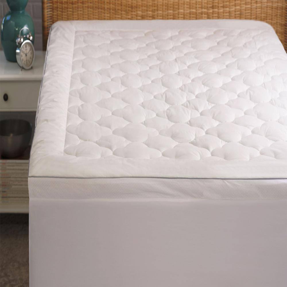 Full Size White Cotton Down Alternative Mattress Protector
