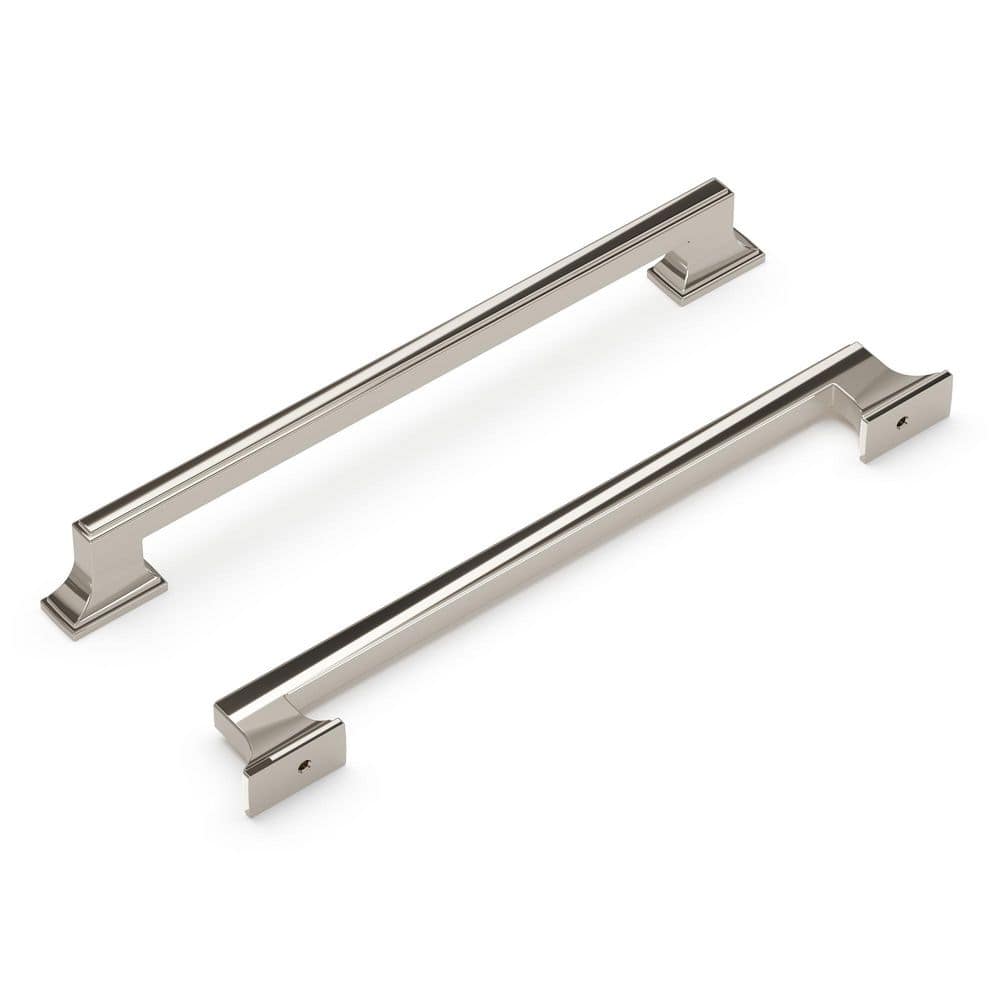 Brownstone Collection Pull 8-13/16 in. (224 mm) Center to Center Polished Nickel Bar Cabinet Pull price history on PriceWatchPro