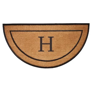 The General Half-Circle Door Mat, 36" x 72", Letter H
