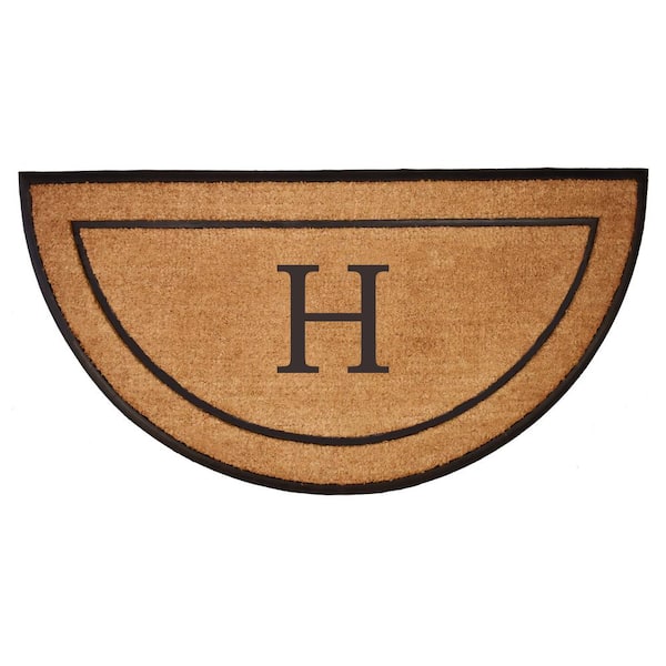 The General Half-Circle Door Mat, 36" x 72", Letter H
