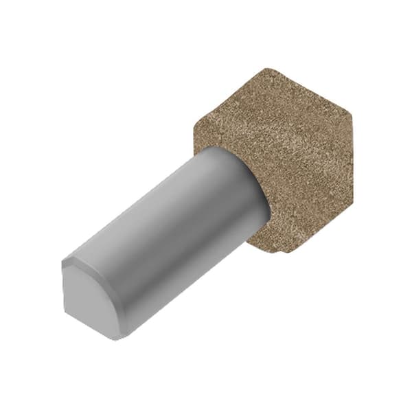 Schluter Rondec Beige 1/4 in. x 1 in. Color-Coated Aluminum Tile Edging Trim 90-Degree Inside Corner