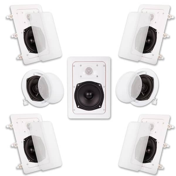 Acoustic Audio by Goldwood In Wall/Ceiling 1400-Watt Home Theater 7 Speaker System