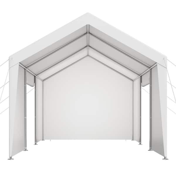 12 x 20 FT. Outdoor Car Canopy with Removable Sidewalls & Door, Durable Car Shelter for All-Season Protection