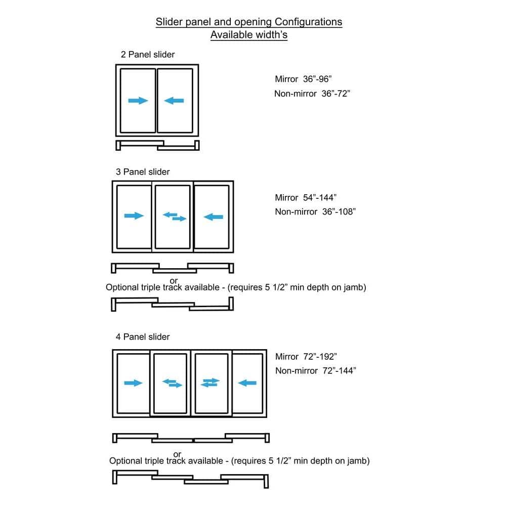 White Mirrored Glass Smooth Prefinished Sliding Closet Door, 72x80 inches