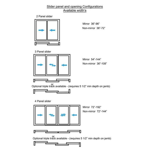 Unbranded - 120 in. x 84 in. Aluminum Framed Mirror Interior Closet Sliding Door with White Trim