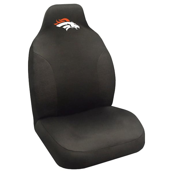FANMATS NFL - Denver Broncos Black Polyester Embroidered 0.1 in. x 20 in. x 40 in. Seat Cover