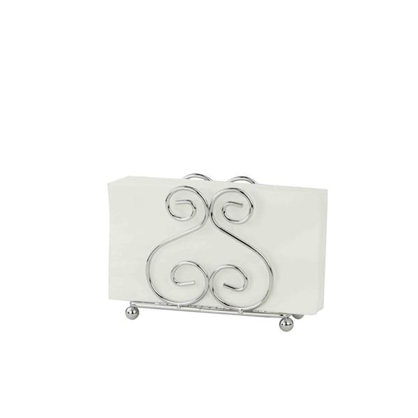 Home Basics Scroll Collection Freestanding Chrome Napkin Holder