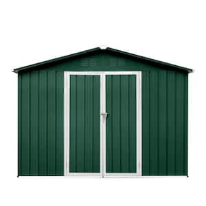 8 ft. W x 6 ft. D Metal Shed with Double Door in Green (48 sq. ft.)