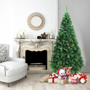 5 ft. Green Unlit Full PVC Hinged Artificial Christmas Tree with Solid Metal Stand